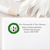 ワインクリスマスホリデーリースの夢 ラベル (インサイチュ)