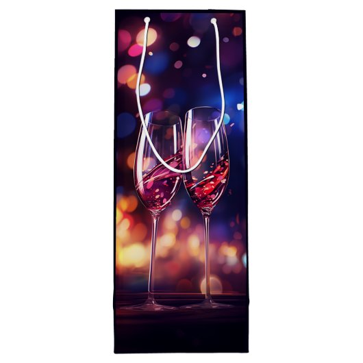 ワイングラスおめでとうございます ワインギフトバッグ (裏面)