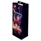 ワイングラスおめでとうございます ワインギフトバッグ (正面アングル)