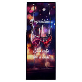 ワイングラスおめでとうございます ワインギフトバッグ (正面)