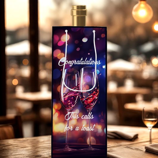 ワイングラスおめでとうございます ワインギフトバッグ