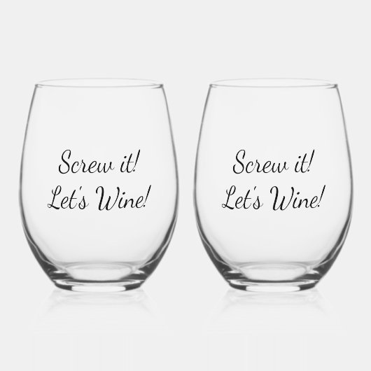 ワイングラスおもしろい ステムなしワイングラス (正面)