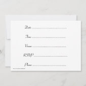 ワイングラスおよび赤ワインを持つ結婚式招待状 招待状 (裏面)