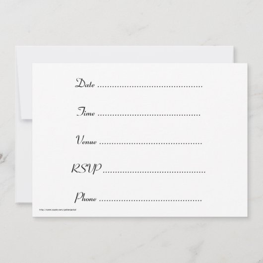 ワイングラスおよび赤ワインを持つ結婚式招待状 招待状 (裏面)