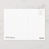 ワイングラスで若い女性の美しいシルエット ポストカード (裏面)