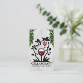 ワイングラスとブドウ | つる植物離れ 名刺 (スタンド正面)