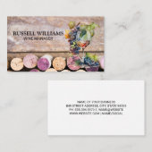 ワイングラスとブドウ | コルクス 名刺 (正面/裏面)