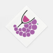 ワイングラスとブドウ スタンダードランチョンナプキン (角)