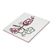 ワイングラスとブドウ タイル (側面)