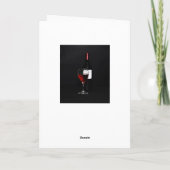 ワイングラスとボトル - ありがとう サンキューカード (裏面)