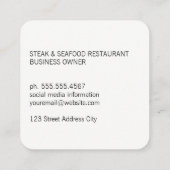 ワイングラスとボトル スクエア名刺 (裏面)