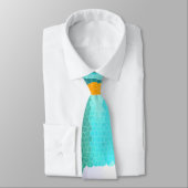 ワイングラスとボトル：ステンドグラス ネクタイ (タイ)