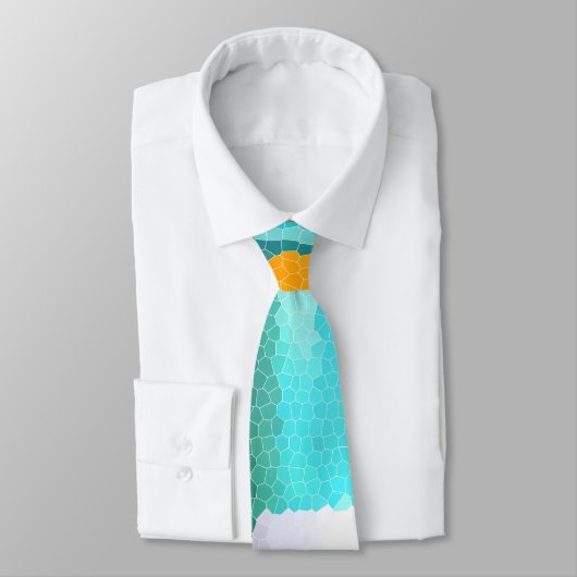 ワイングラスとボトル：ステンドグラス ネクタイ (タイ)