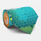 ワイングラスとボトル：ステンドグラス ネクタイ (ロール)