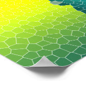 ワイングラスとボトル:ステンドグラス ポスター (角)