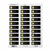 ワイングラスとボトル : ステンドグラス ラベル (フルシート)