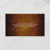 ワイングラスとボトル | ヴィンテージ背景 名刺 (裏面)