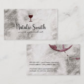 ワイングラスと大理石 名刺 (正面/裏面)