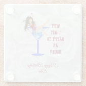 ワイングラスと少女 ガラスコースター (裏面)