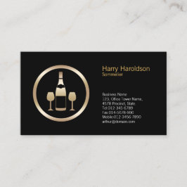 ワイングラスのアイコンSomelier名刺 名刺