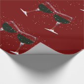 ワイングラスのギフトラップを自慢 ラッピングペーパー (角)