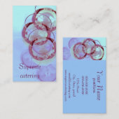 ワイングラスのケイタリングビジネスカードテンプレート 名刺 (正面/裏面)