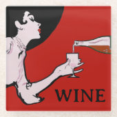 ワイングラスのコースター ガラスコースター (正面)