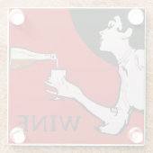 ワイングラスのコースター ガラスコースター (裏面)