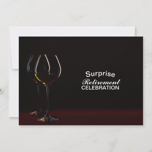 ワイングラスのサプライズ退職パーティー 招待状 (裏面)