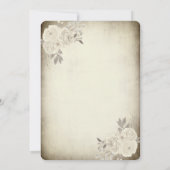 ワイングラスのストリングライトバラブライダルシャワー 招待状 (裏面)