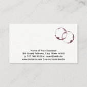 ワイングラスのスプラッシュロゴ | 大理石 名刺 (裏面)