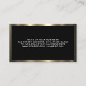 ワイングラスのスプラッシュロゴ | 金ゴールド金縁ど属 名刺 (裏面)