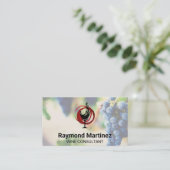 ワイングラスのスプラッシュ | ぶどうオンつる植物 名刺 (スタンド正面)