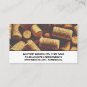 ワイングラスのスプラッシュ |コルク 名刺 (裏面)