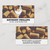 ワイングラスのスプラッシュ |コルク 名刺 (正面/裏面)