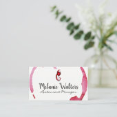 ワイングラスのスプラッシュ | ワイナリー 名刺 (スタンド正面)