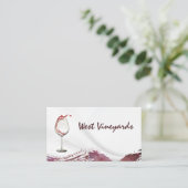 ワイングラスのスプラッシュ | ワイナリー 名刺 (スタンド正面)