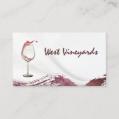 ワイングラスのスプラッシュ | ワイナリー 名刺 (正面)
