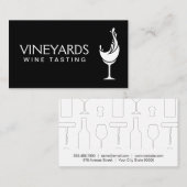 ワイングラスのスプラッシュ 名刺 (正面/裏面)