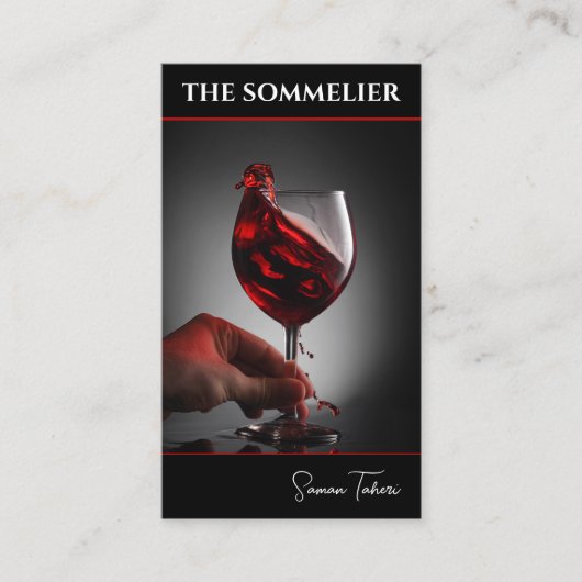 ワイングラスのソムリエの名刺 名刺 (正面)