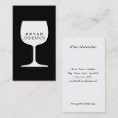 ワイングラスのソムリエの名刺 名刺 (正面/裏面)