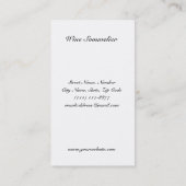 ワイングラスのソムリエの名刺 名刺 (裏面)