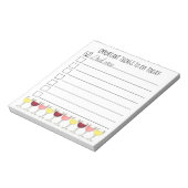 ワイングラスのチェックリストを飲む重要なもの ノートパッド (回転)