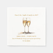 ワイングラスのナプキン結婚を愛する応援 スタンダードカクテルナプキン (正面)