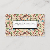 ワイングラスのパターン背景 名刺 (裏面)