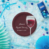 ワイングラスのブライダルのウェディングシャワーのリング ペーパープレート (パーティー)