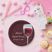 ワイングラスのブライダルのウェディングシャワーのリング ペーパープレート (パーティー)