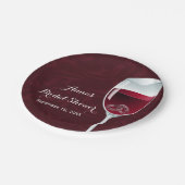 ワイングラスのブライダルのウェディングシャワーのリング ペーパープレート (アングル)