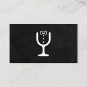 ワイングラスのボウタイロゴ | ケータリング 名刺 (正面)