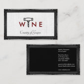 ワイングラスのロゴ |コルクねじ |フレークラシックム 名刺 (正面/裏面)